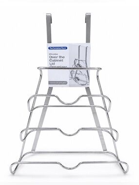 The Container Store Chrome Over-the-Cabinet Lid Organizer - Chrome